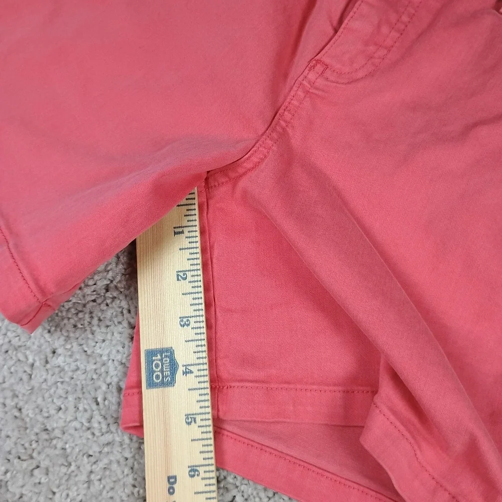Joules Cruise Chino Shorts Women Size 4 Redsky Pink Cotton Stretch Embroidered